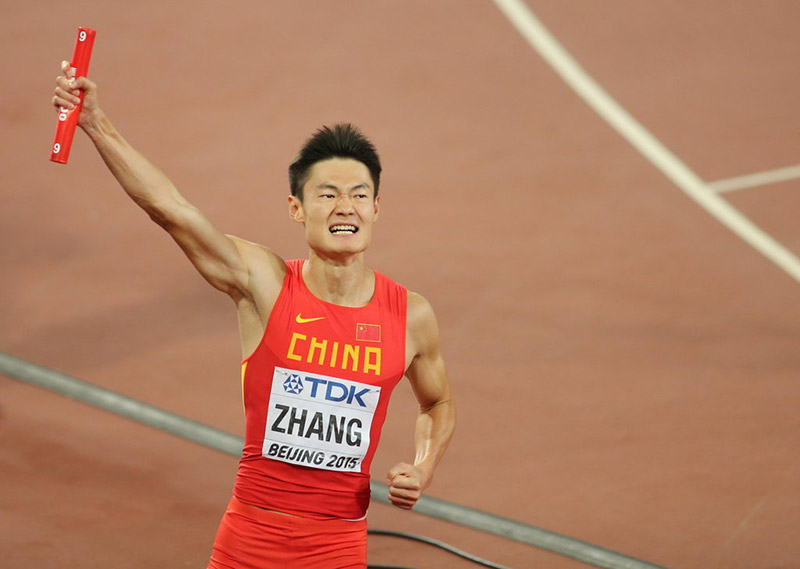 張培萌在比賽后慶祝