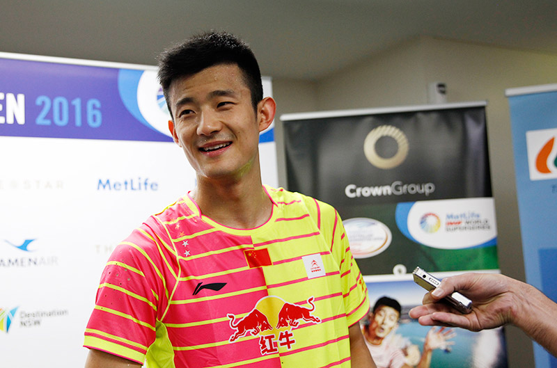 諶龍賽后接受記者採訪（攝影-徐岩冰）