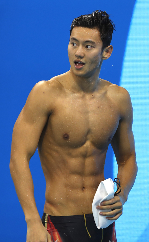 宁泽涛晋级100米自由泳半决赛 新华社记者丁旭摄