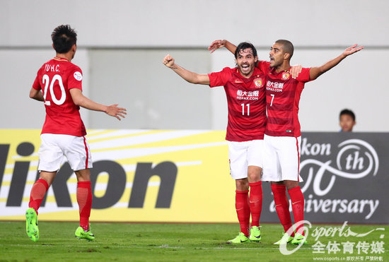 2017年3月14日，2017年亞冠聯賽小組賽G組：廣州恆大1：1平川崎前鋒 阿蘭破門小林悠補時點射。 (Osports全體育傳媒 版權作品 嚴禁轉載) 