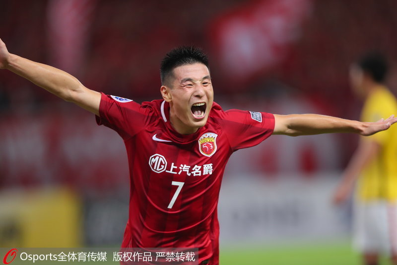 上海上港武磊進球慶祝