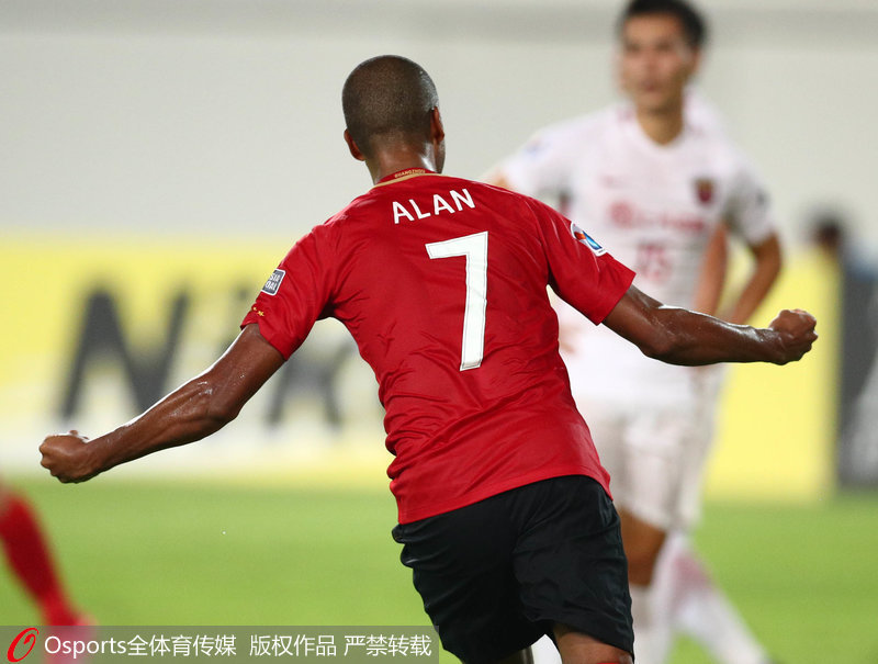 恆大隊阿蘭慶祝進球