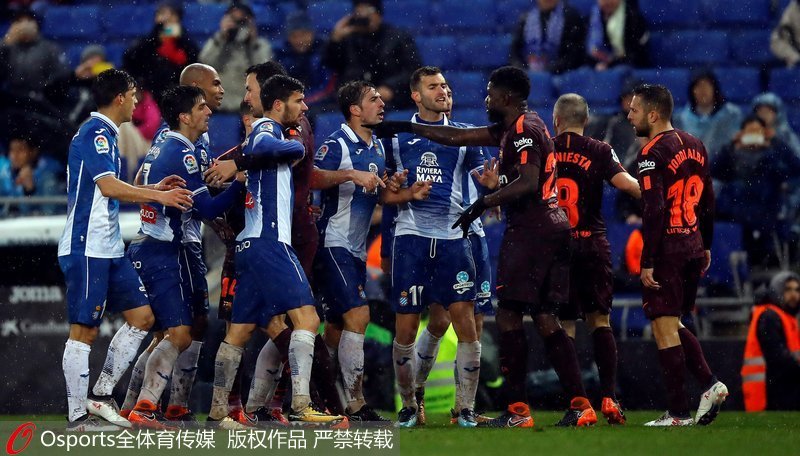 雙方球員發生爭執