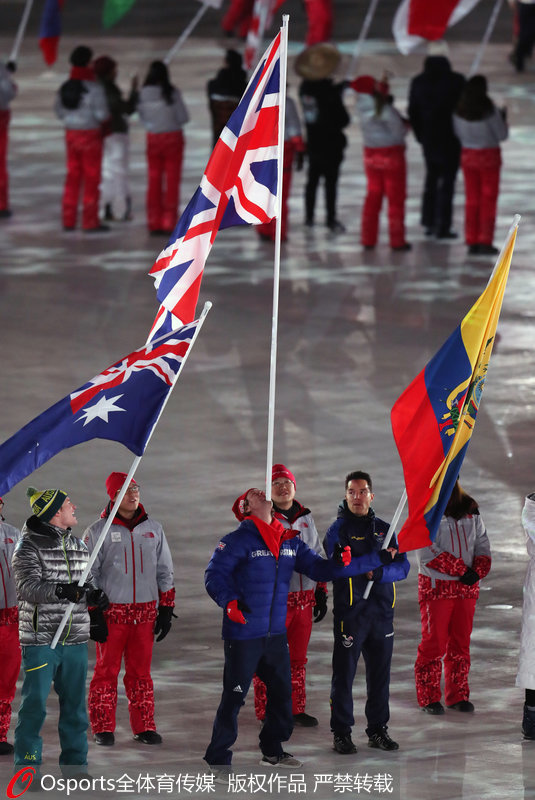 高清：平昌冬奧閉幕式運動員入場 韓聰托舉隋文靜倍受矚目【3】