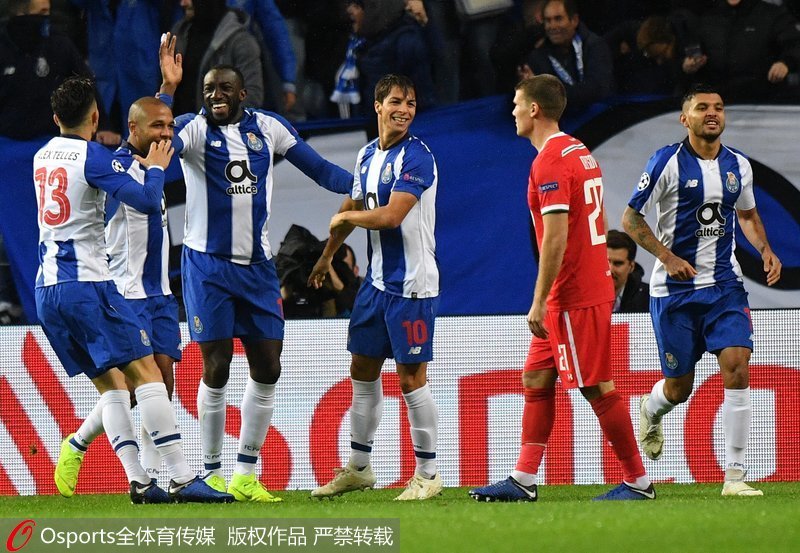 波爾圖球員慶祝進球