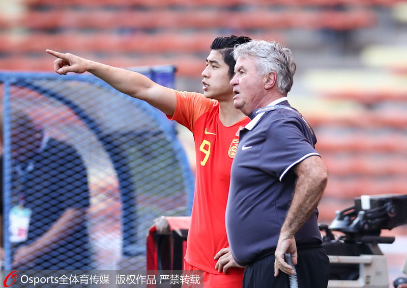 希丁克為張玉寧安排戰術